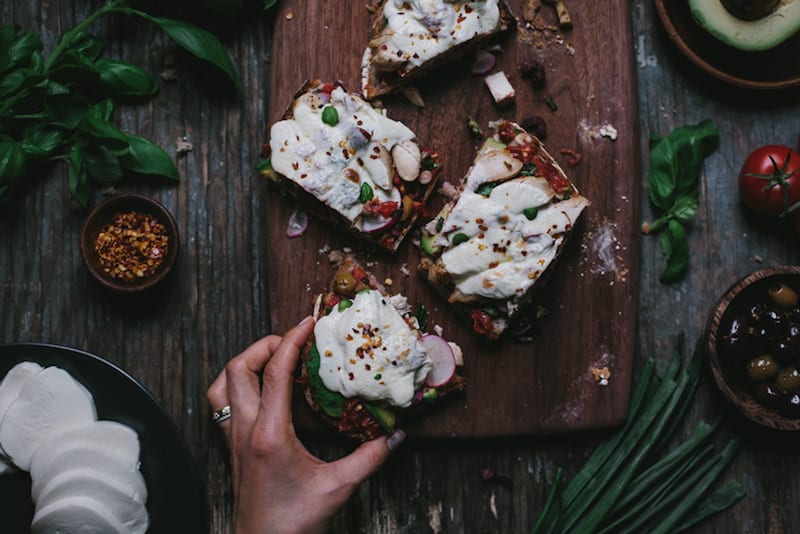 Chicken Caprese Toast