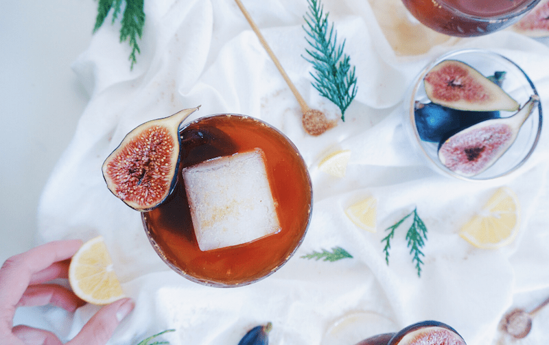 Roasted Fig and Cold Brew Cocktail