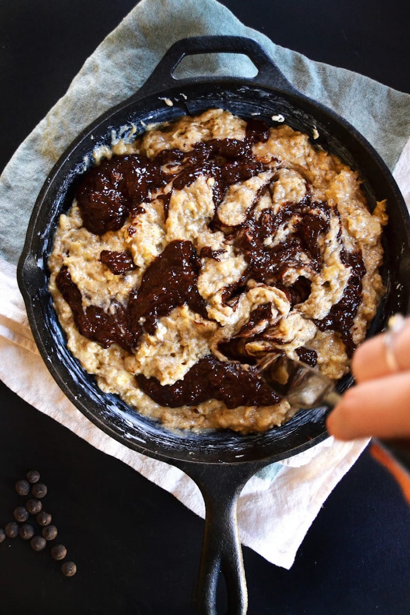 Skillet Chocolate Espresso Banana Bread