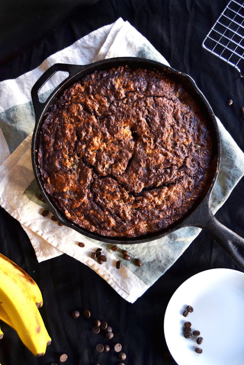 Skillet Chocolate Espresso Banana Bread6