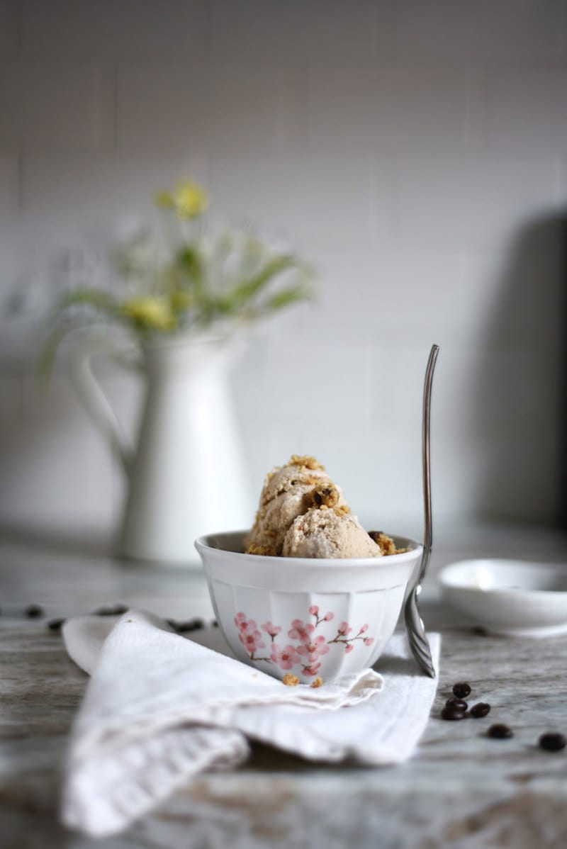 Vegan and Gluten Free Cookie Dough and Coffee Ice Cream