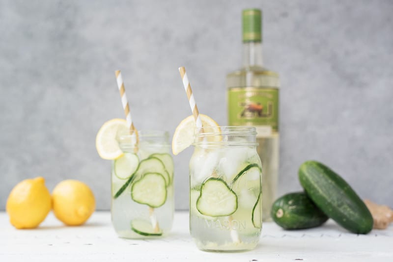 Lemon and Ginger Cucumber Cooler