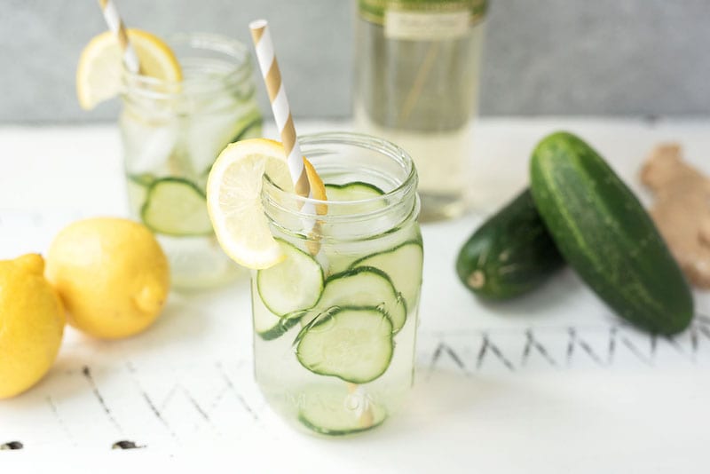 Lemon and Ginger Cucumber Cooler