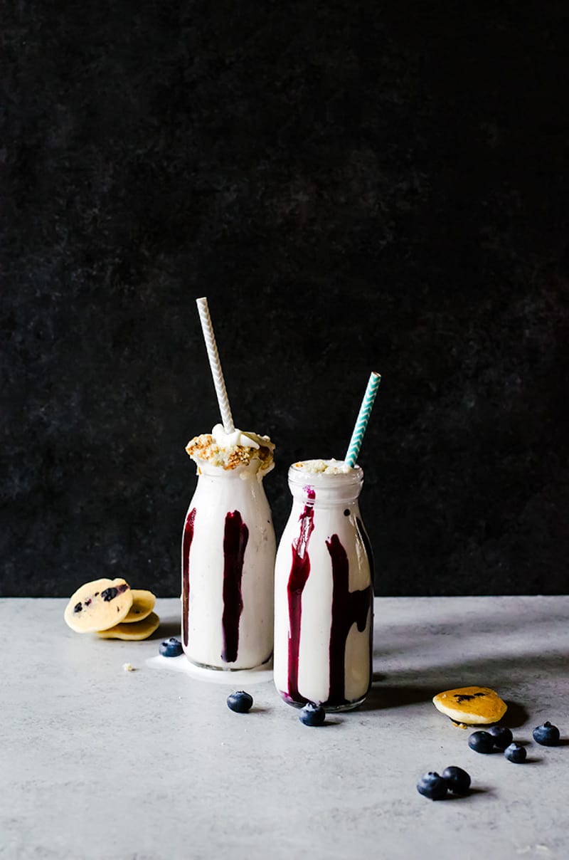 Spiked Blueberry Pancake Shakes