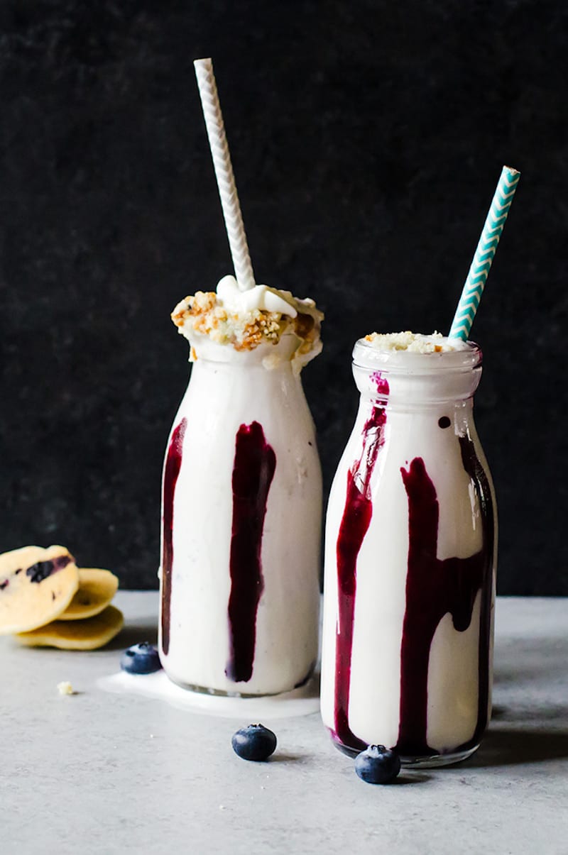 Spiked Blueberry Pancake Shakes