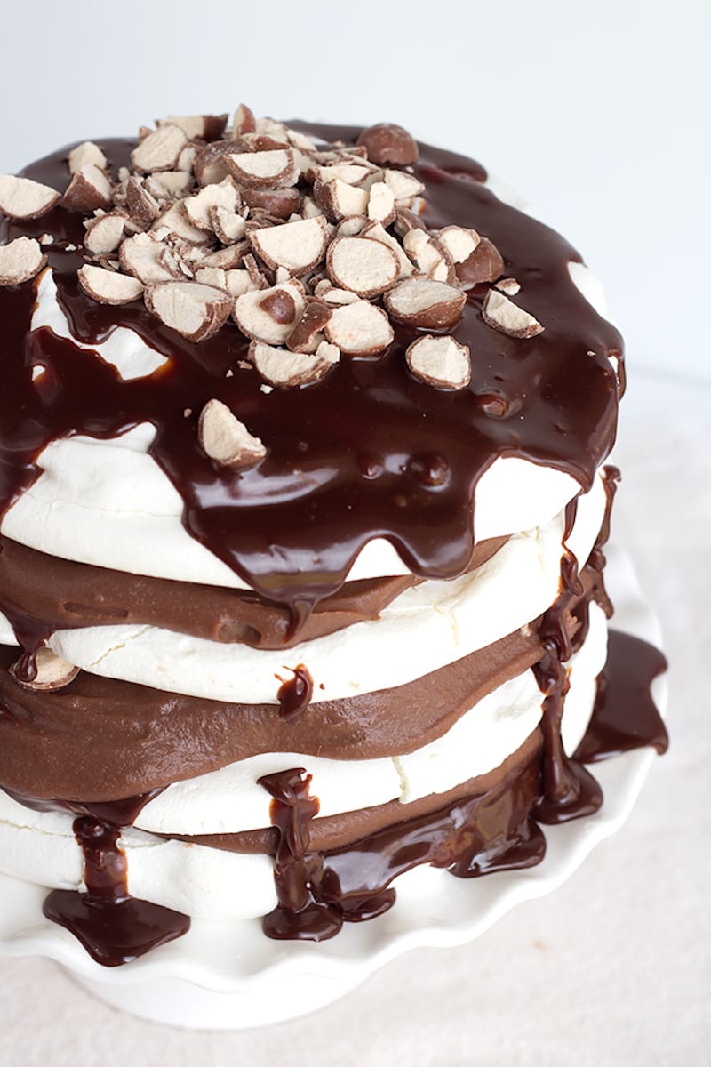 Chocolate Malt Pavlova