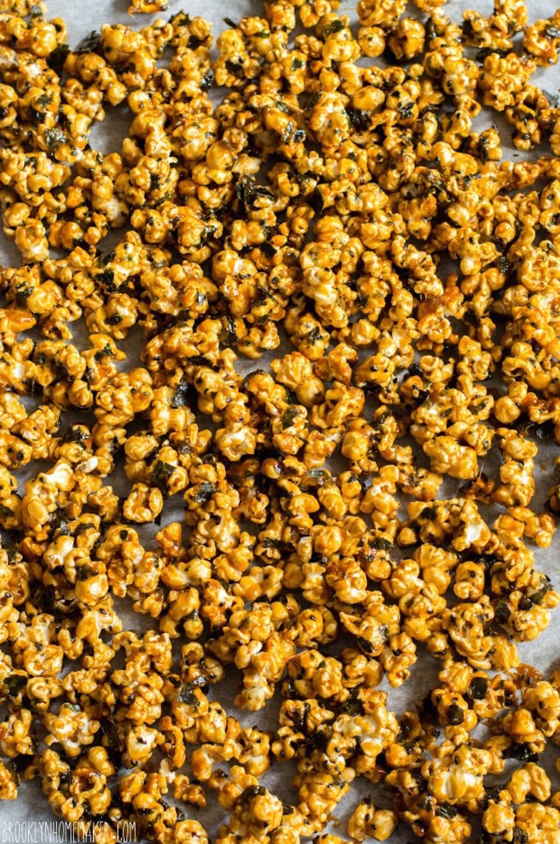 Sweet and Salty Nori and Black Sesame Caramel Corn