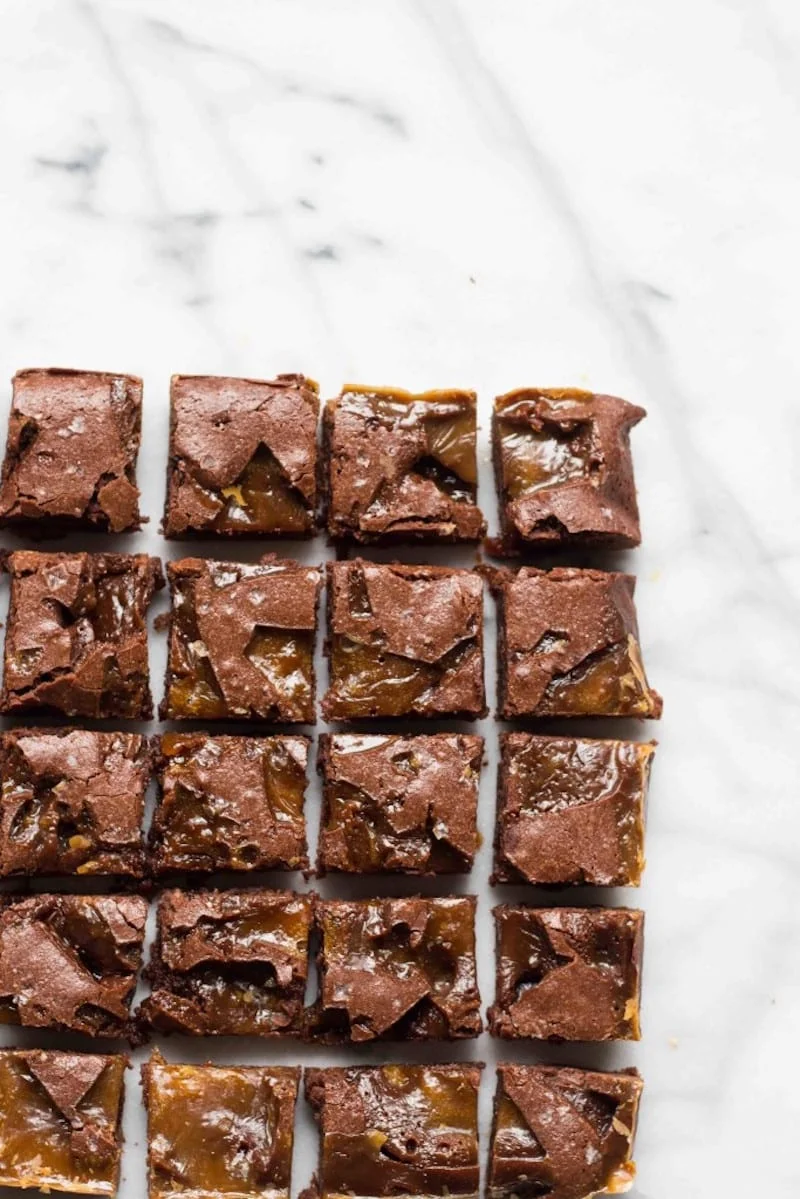 Gooey Salted Caramel Brownies