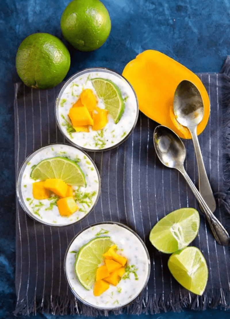 Lime and Mango Chia Pudding