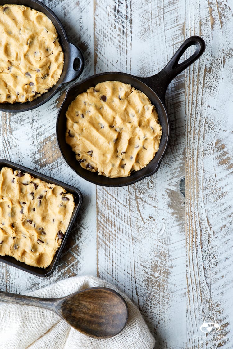 Peanut Butter Cookie Dough Skillet Brownie