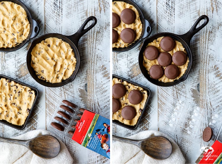 Peanut Butter Cookie Dough Skillet Brownie