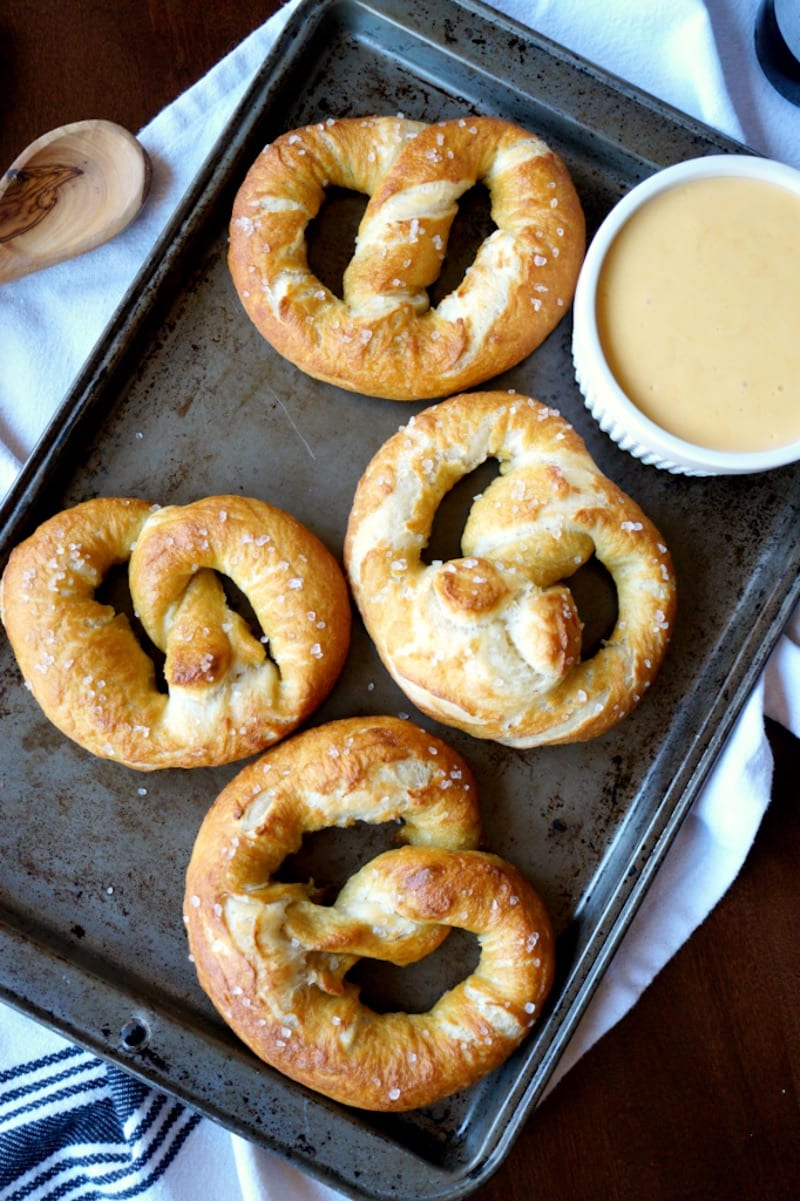 Baked Soft Pretzels and Beer Cheese