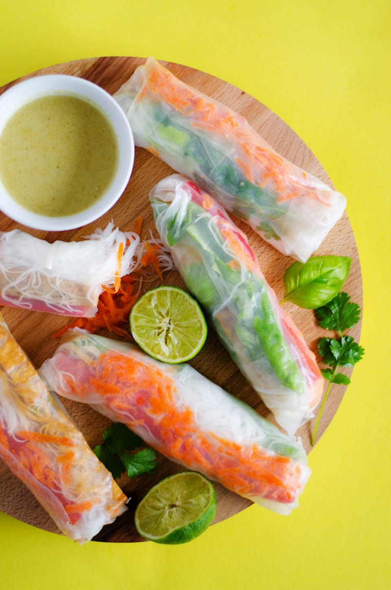 Green Curry Thai Spring Rolls