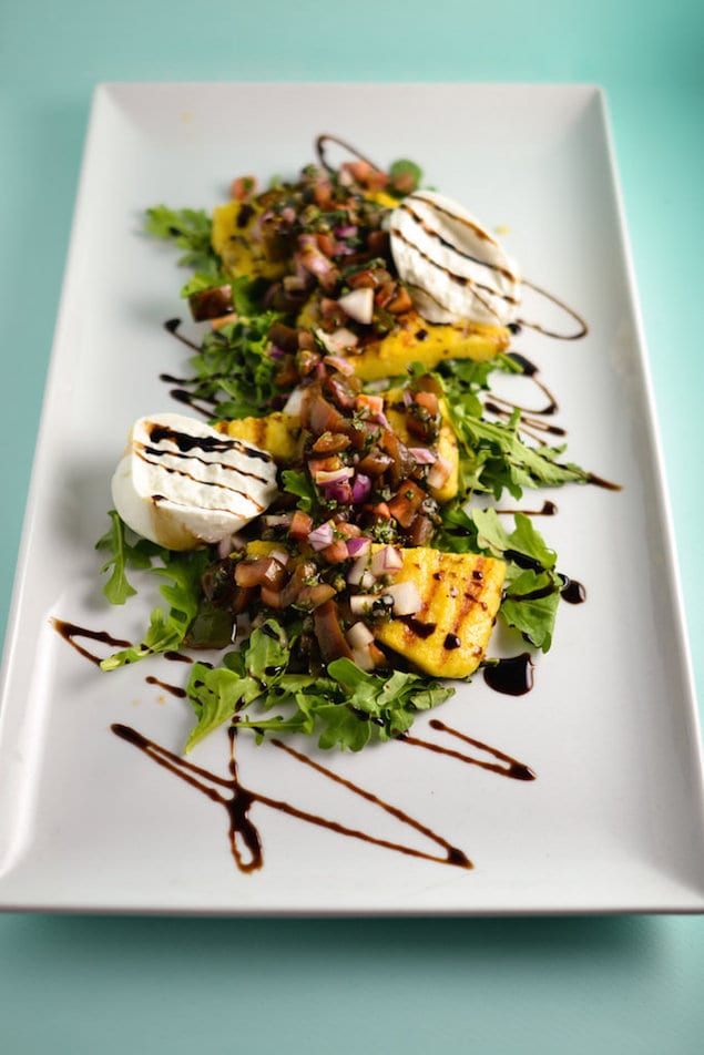 Grill Like an Italian with Colavita: Grilled Polenta Salad with Burrata