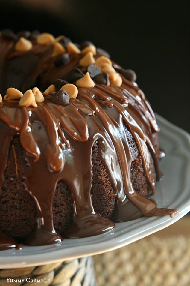 Peanut Butter Chocolate Bundt Cake