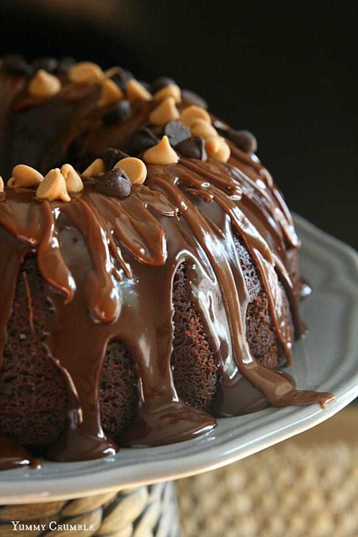 Peanut Butter Chocolate Bundt Cake