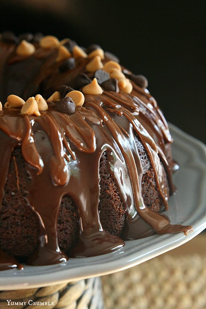 Peanut Butter Chocolate Bundt Cake