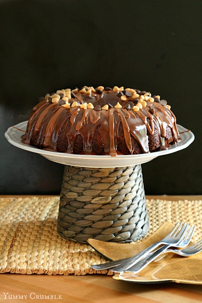 Peanut Butter Chocolate Bundt Cake