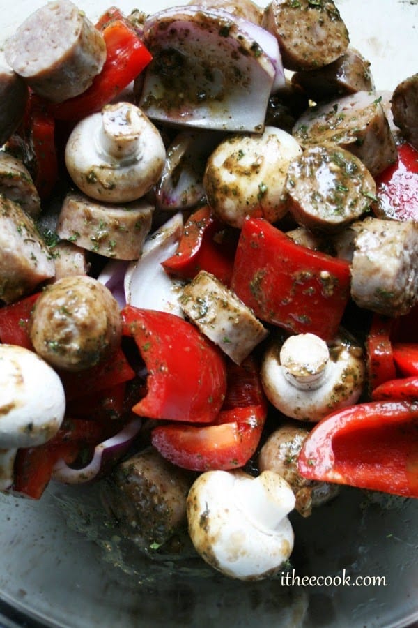 Grill Like an Italian with Colavita: Italian Sausage Kebabs with Orzo Salad