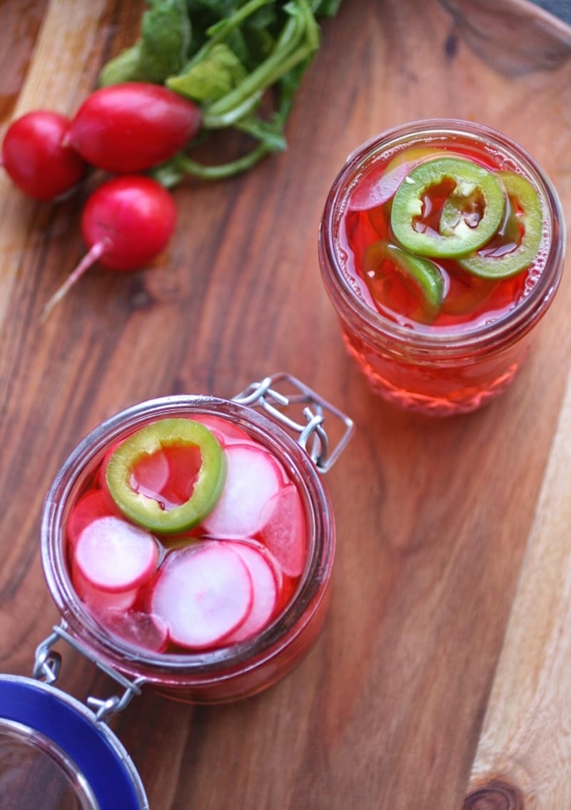 Spicy Pickled Radishes