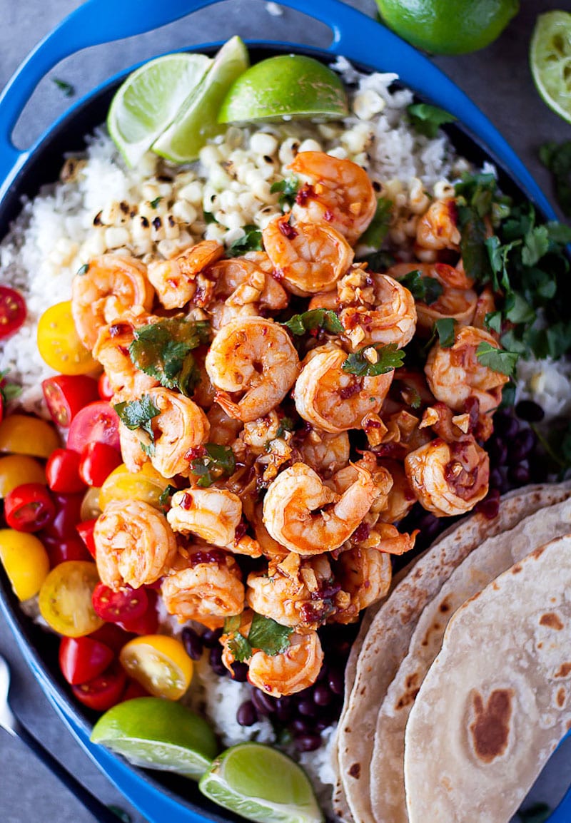 Lime Shrimp Bowls