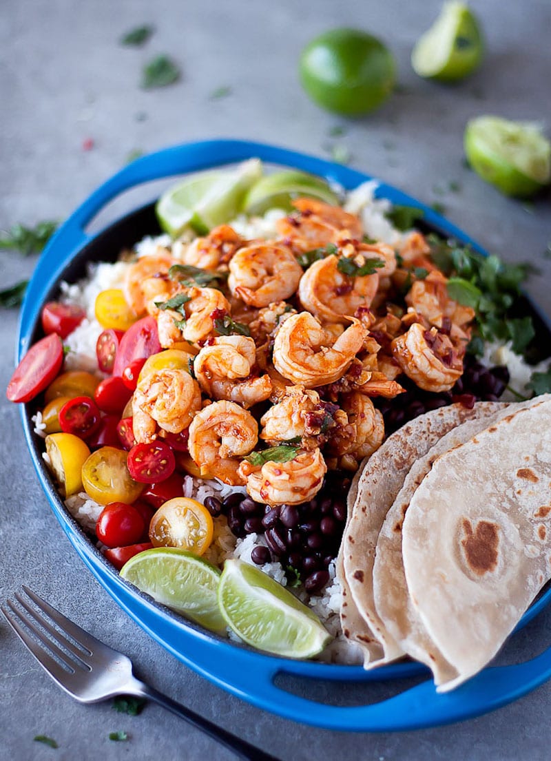 Lime Shrimp Bowls