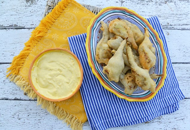 Carciofi Fritti: Fried Artichokes with Lemon Aioli
