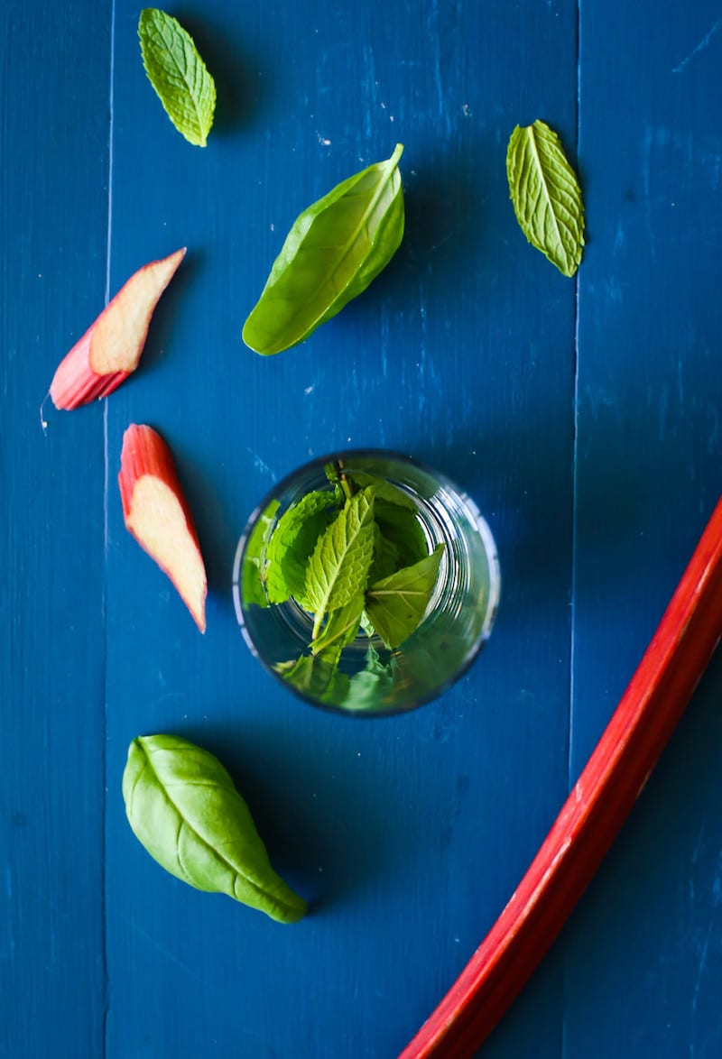 Fresh Rhubarb Mojito