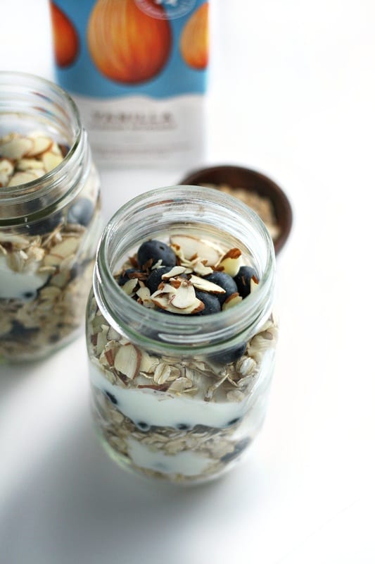 Almond and Coconut Blueberry Overnight Oats