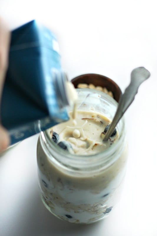 Almond and Coconut Blueberry Overnight Oats