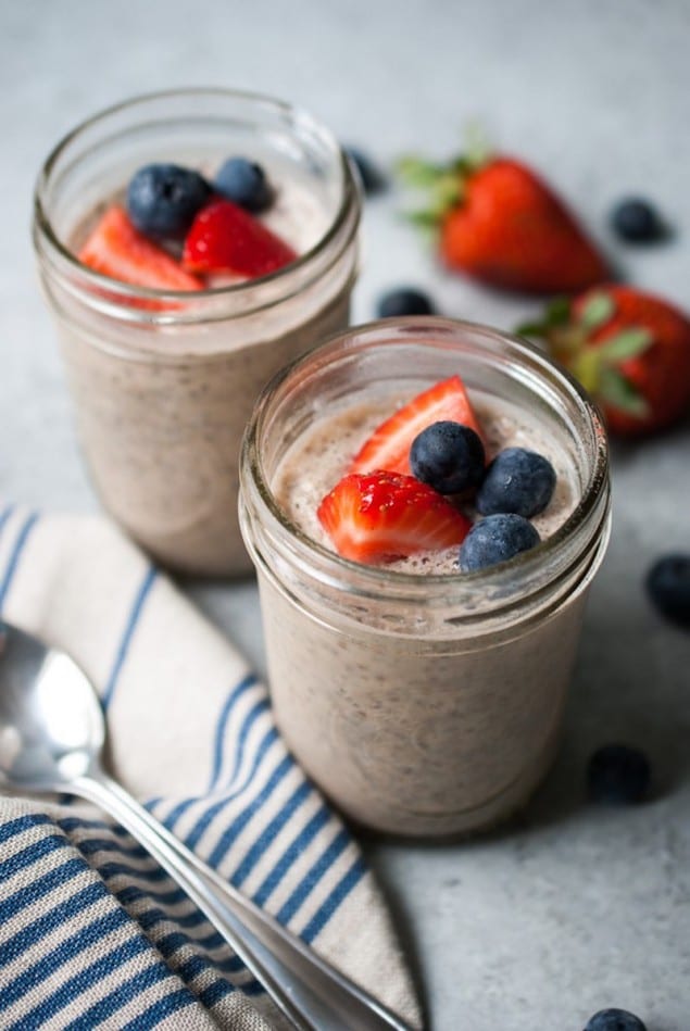 Almond Butter and Berry Chia Pudding