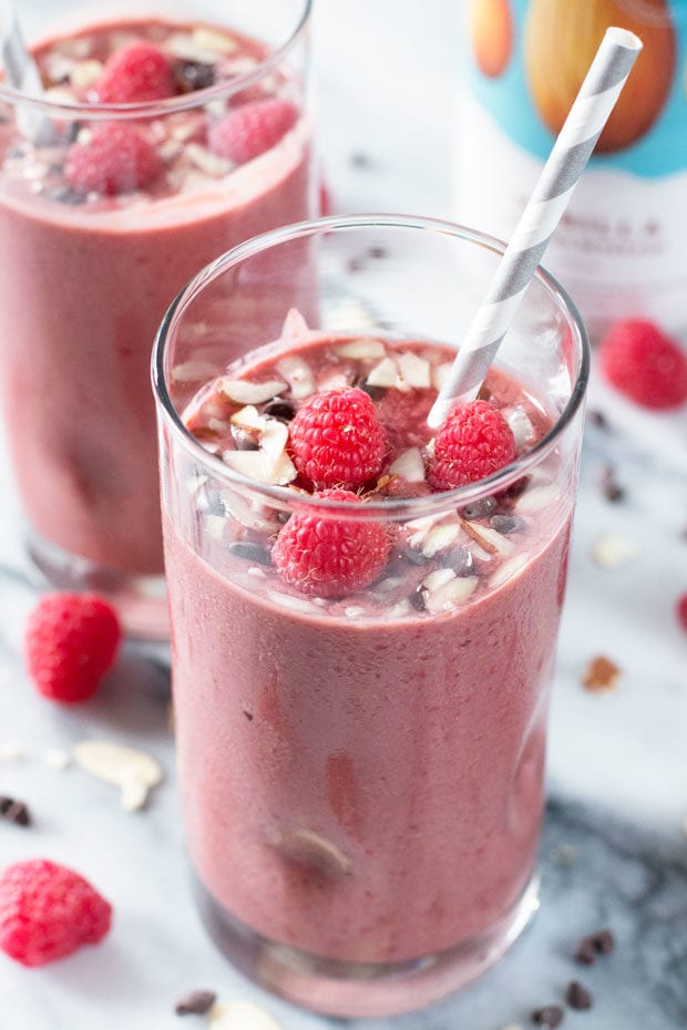 Spiked Raspberry Smoothies