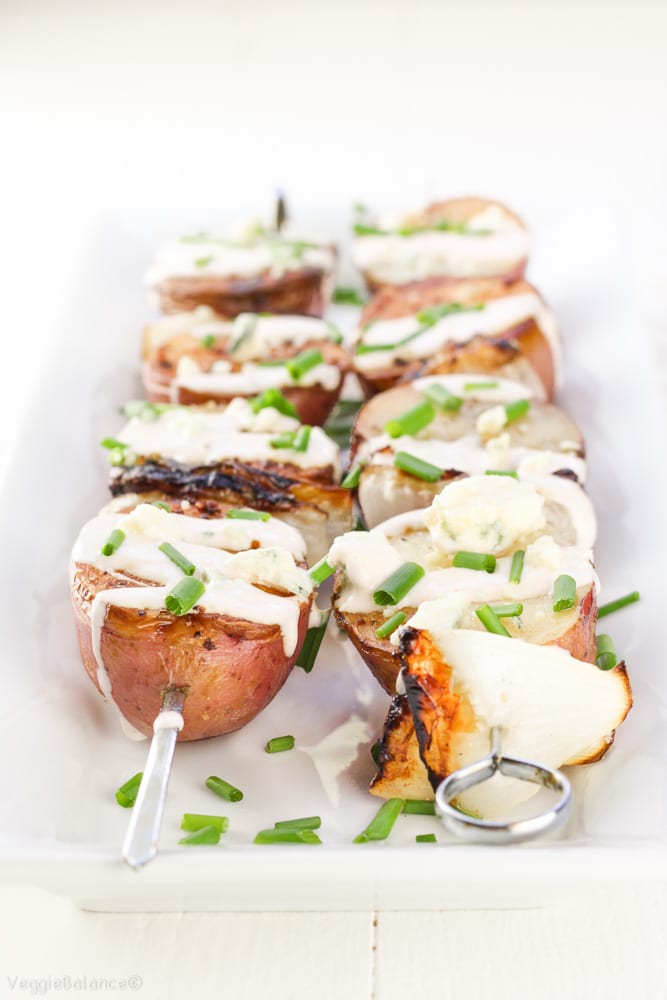 Grilled Potatoes and Creamy Dressing