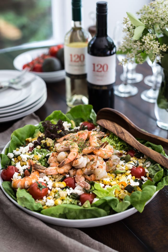 Grilled Corn and Shrimp Salad