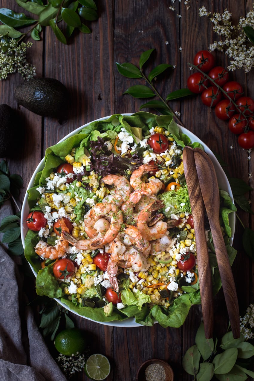 Grilled Shrimp and Corn Salad