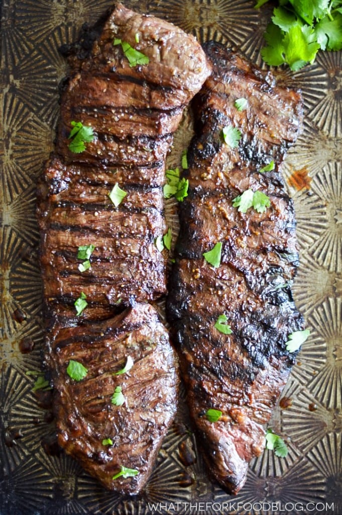 Spiced Grilled Skirt Steak and Wine