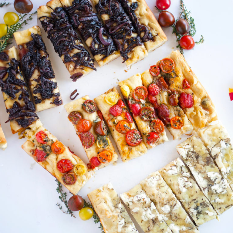 Homemade Focaccia Three Ways