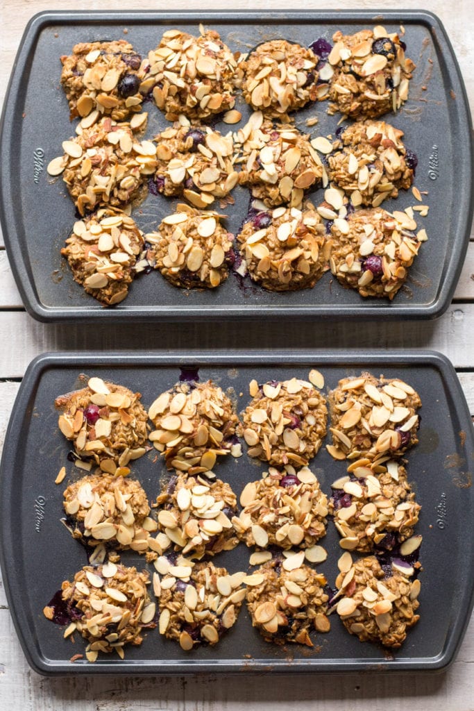 Blueberry Almond Oatmeal Muffins