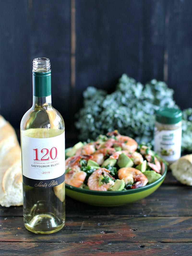 Kale and Garlic Shrimp Salad