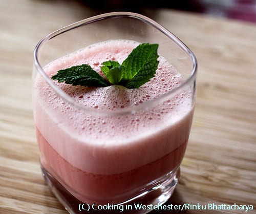 Watermelon Smoothie with Cashews and Black Salt
