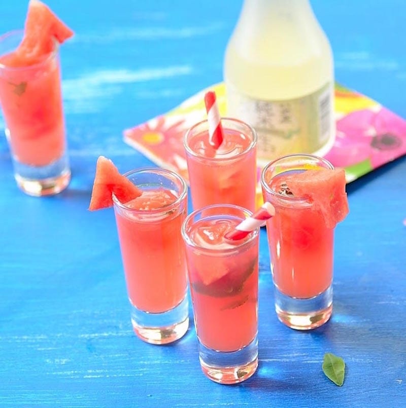 Watermelon Caipisake Shots