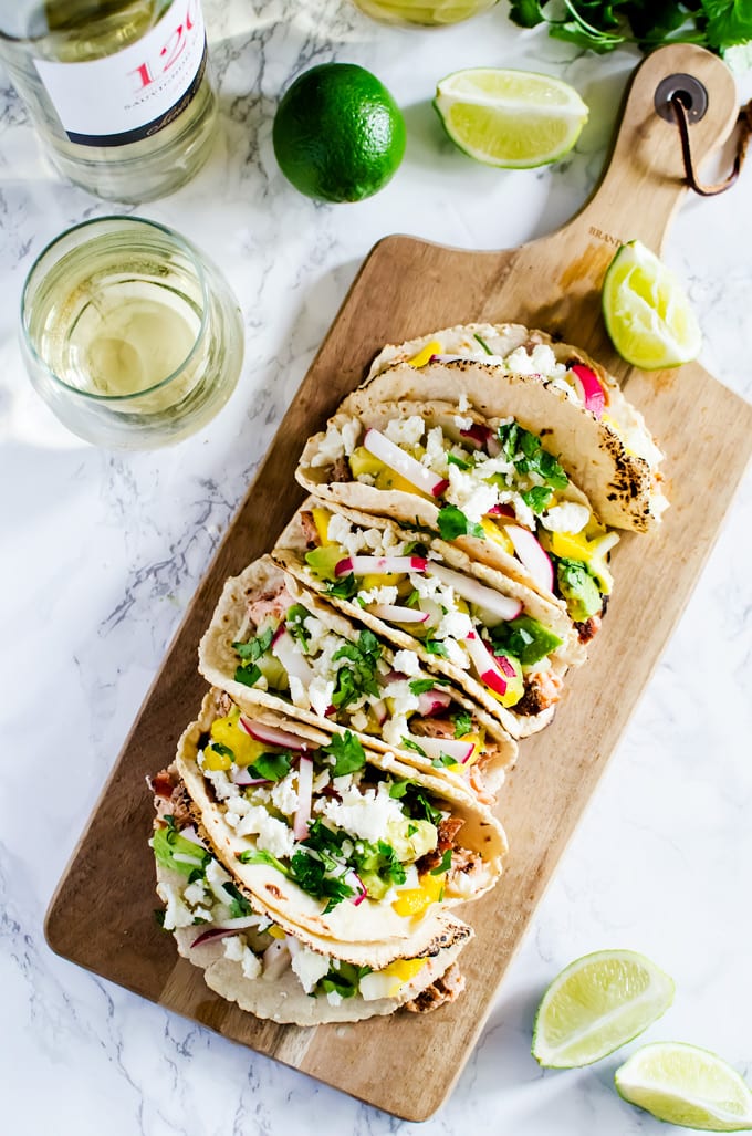 Mango and Salmon Tacos