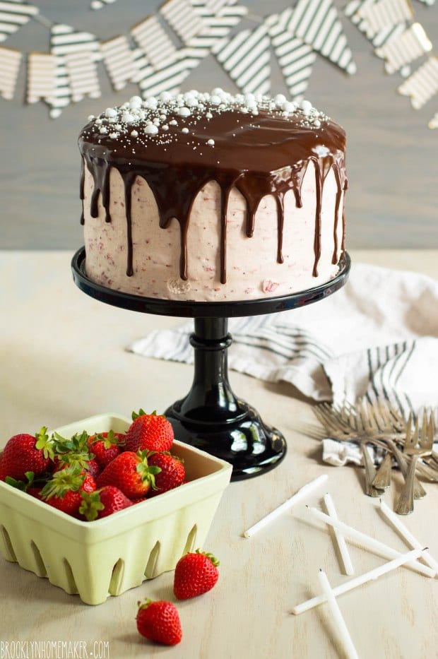 Strawberry Chocolate Tuxedo Cake