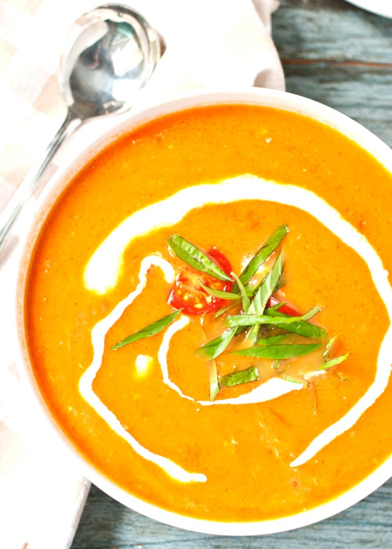 Quick and Fresh Tomato Basil Soup