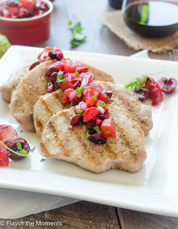 Grilled Pork and Spicy Cherry Salsa