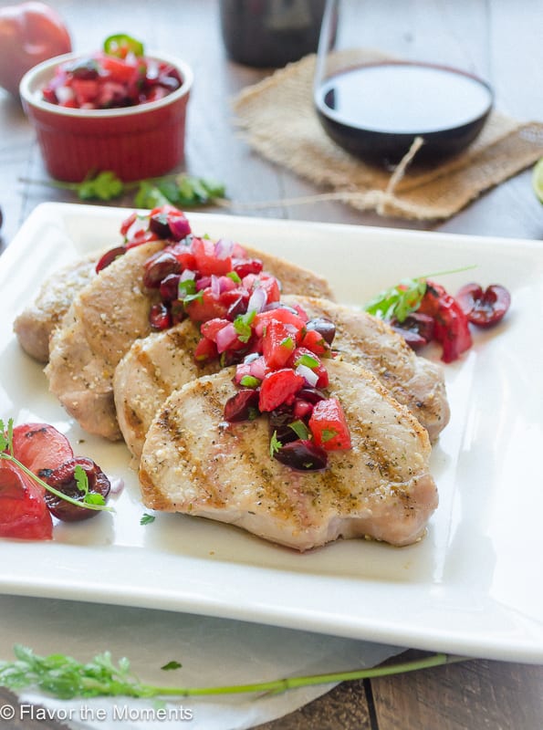 Grilled Pork and Spicy Cherry Salsa