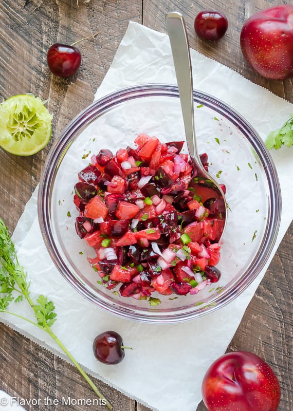 Grilled Pork and Spicy Cherry Salsa