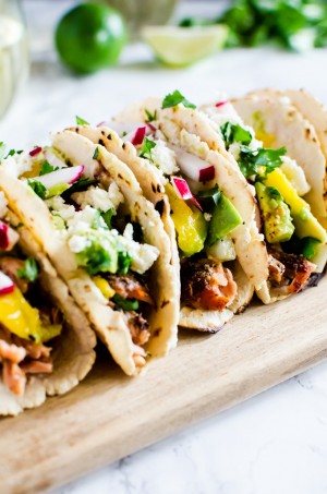 Mango and Salmon Tacos