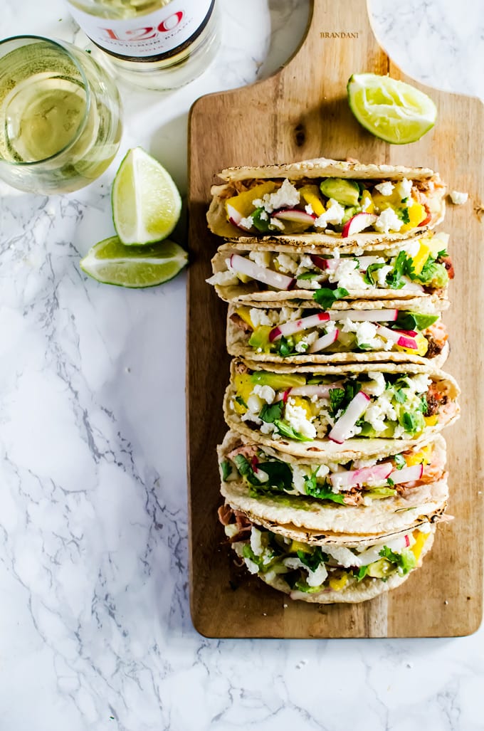 Mango and Salmon Tacos