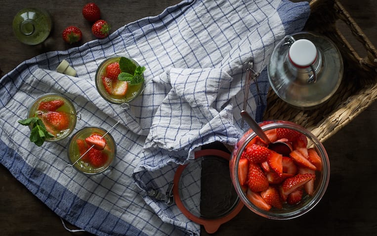 Strawberry-Mint Picnic Punch